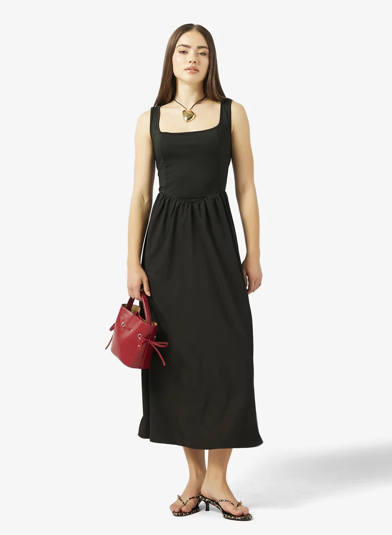 Ginger Square Neck Corset Bodice Princess Cut Dress